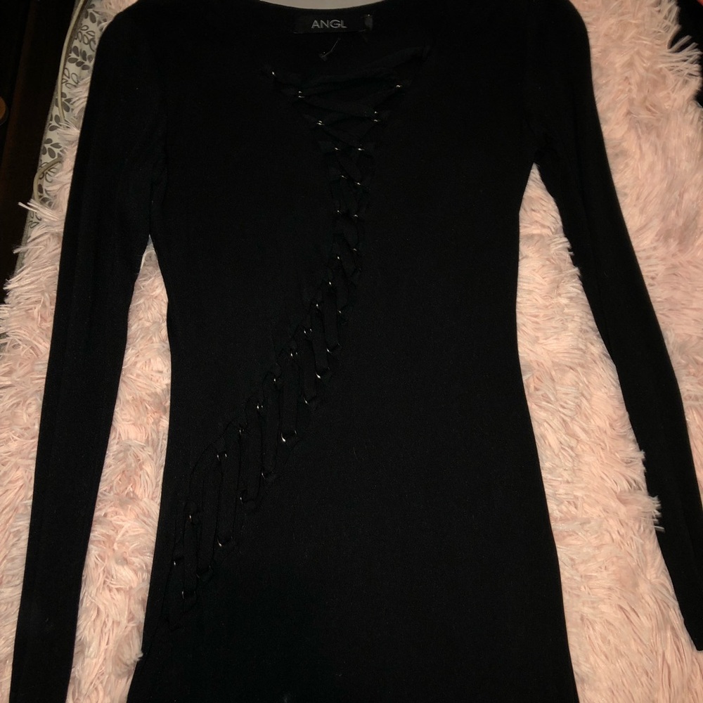 Angl lace up dress